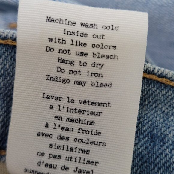 Rag & Bone Blue The Dre Distressed Light Wash Mid Rise Jeans USA Size 28 (33x31) - Picture 16 of 16